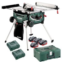 Metabo TS 36-18 LTX BL 254 Cordless Table Saw with Stand/Trolley Function, 4 x 8.0Ah, 2 x Chargers (Class 9 Delivery) £1,229.95